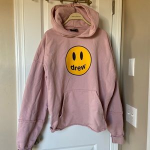 Drew House Deconstructed Mascot Happy Face Hoodie Dusty Rose Size L